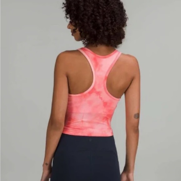 NWT Lululemon Ebb to Street RB Crop Tank Marble Dye Size 6 - Picture 2 of 6